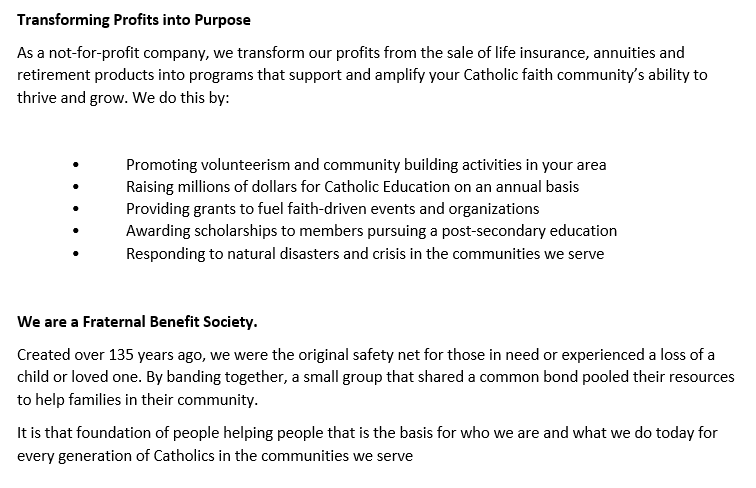 About Catholic United Financial Medicare Supplement